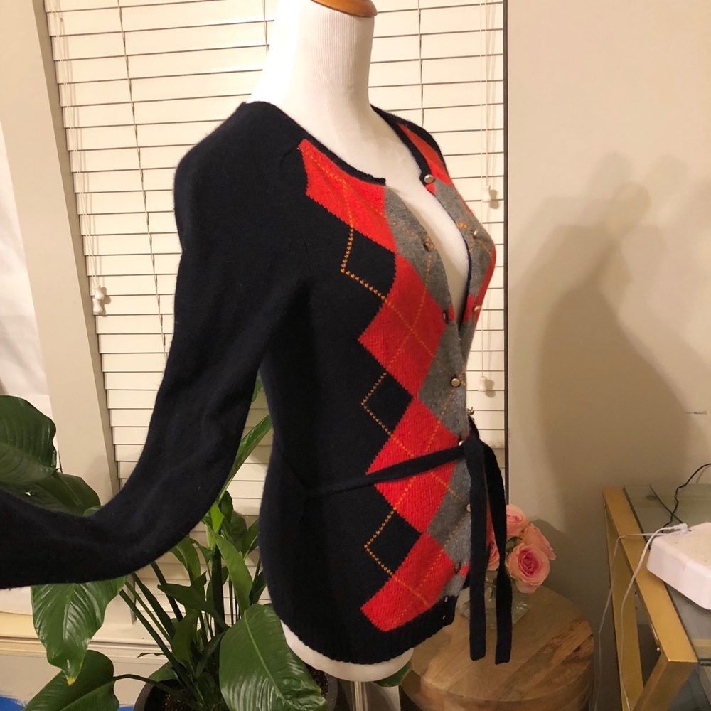 JCrew Wool Argyle Cardigan - Picture 7 of 7